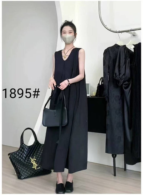 Spring V-Neck Long Maxi Dresses